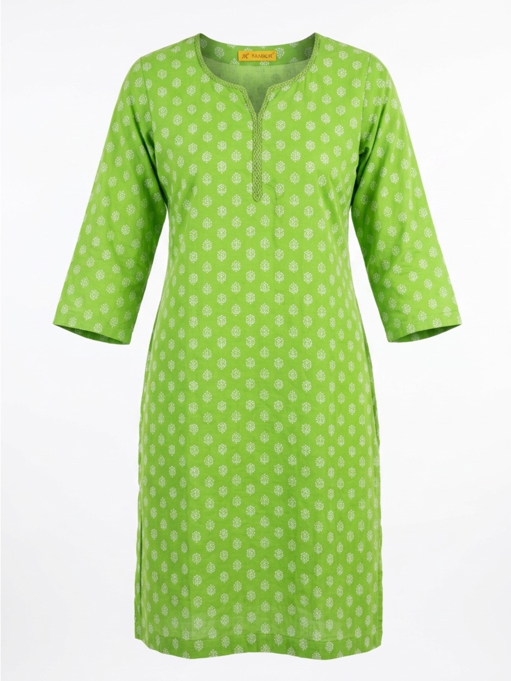 Handloom Green Printed Kurta Dress by